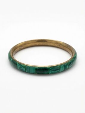 African Malachite Inlay Bangle from Nairobi